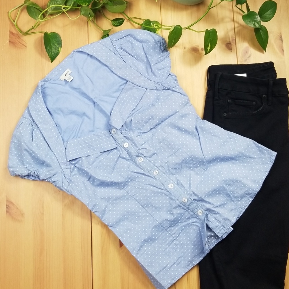 ☃Anthropologie | Odille polka dot blouse - Size 2